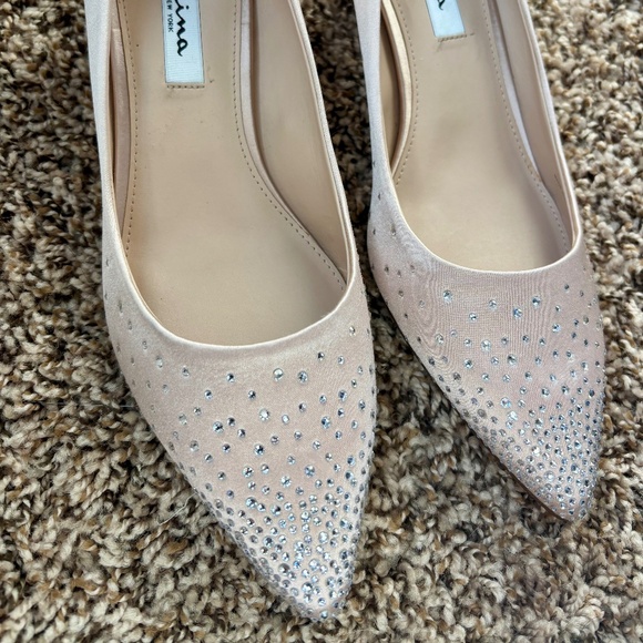 NINA NEW YORK rose pink embellished heels - Picture 1 of 10